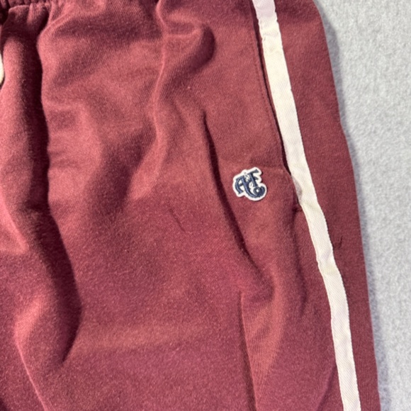 Vintage Y2K Abercrombie & Fitch Sweatpants Mens L Burgundy Drawstring Heavy - Picture 3 of 7